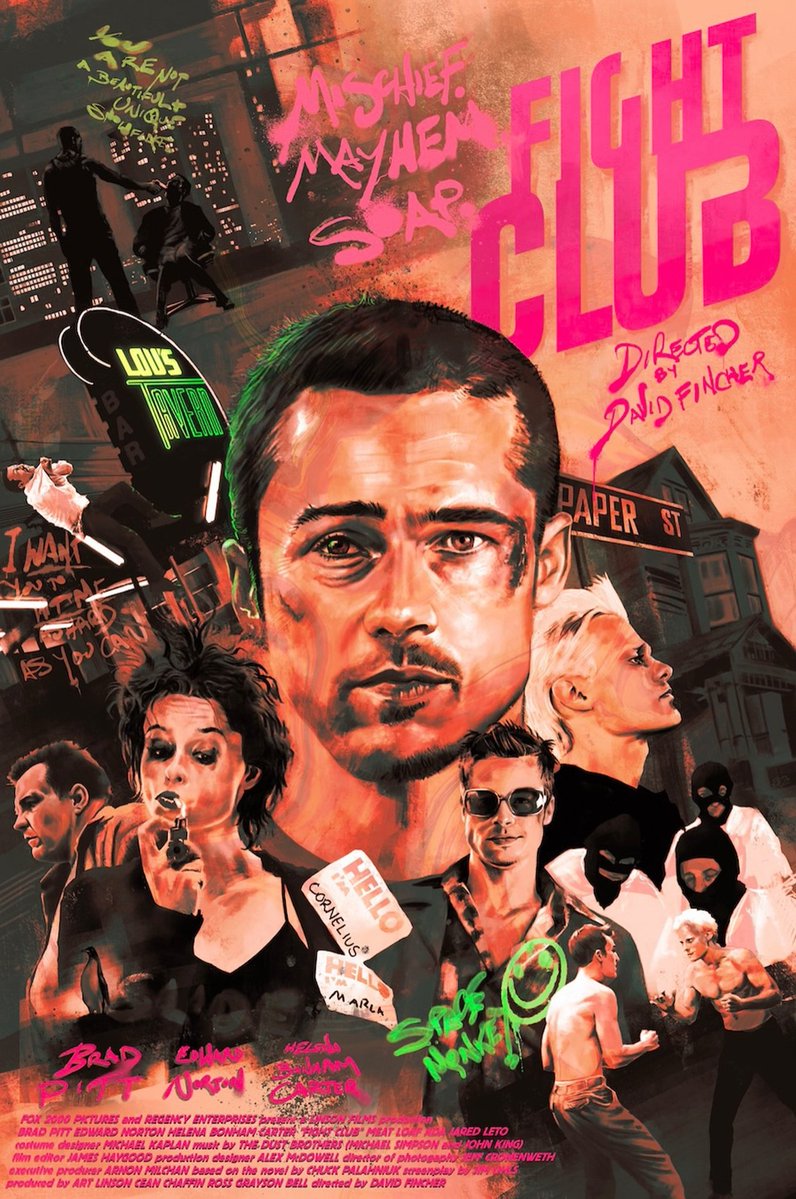 Fight Club (1999)
Art by Chris Miller.