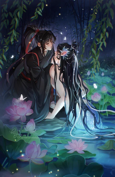 Something lurks behind Lotus Pier… #MDZS