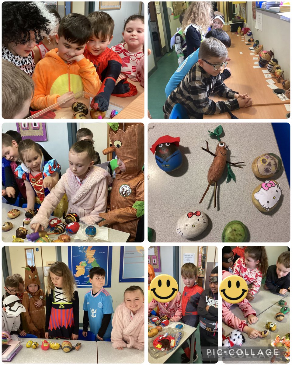 SpringwellYear3's tweet photo. Year 3 had a lovely world book day yesterday. They came dressed up and took part in lots of activities about books. They also enjoyed looking at the potato book characters made by the rest of the school. https://t.co/fzU4rBPYmP