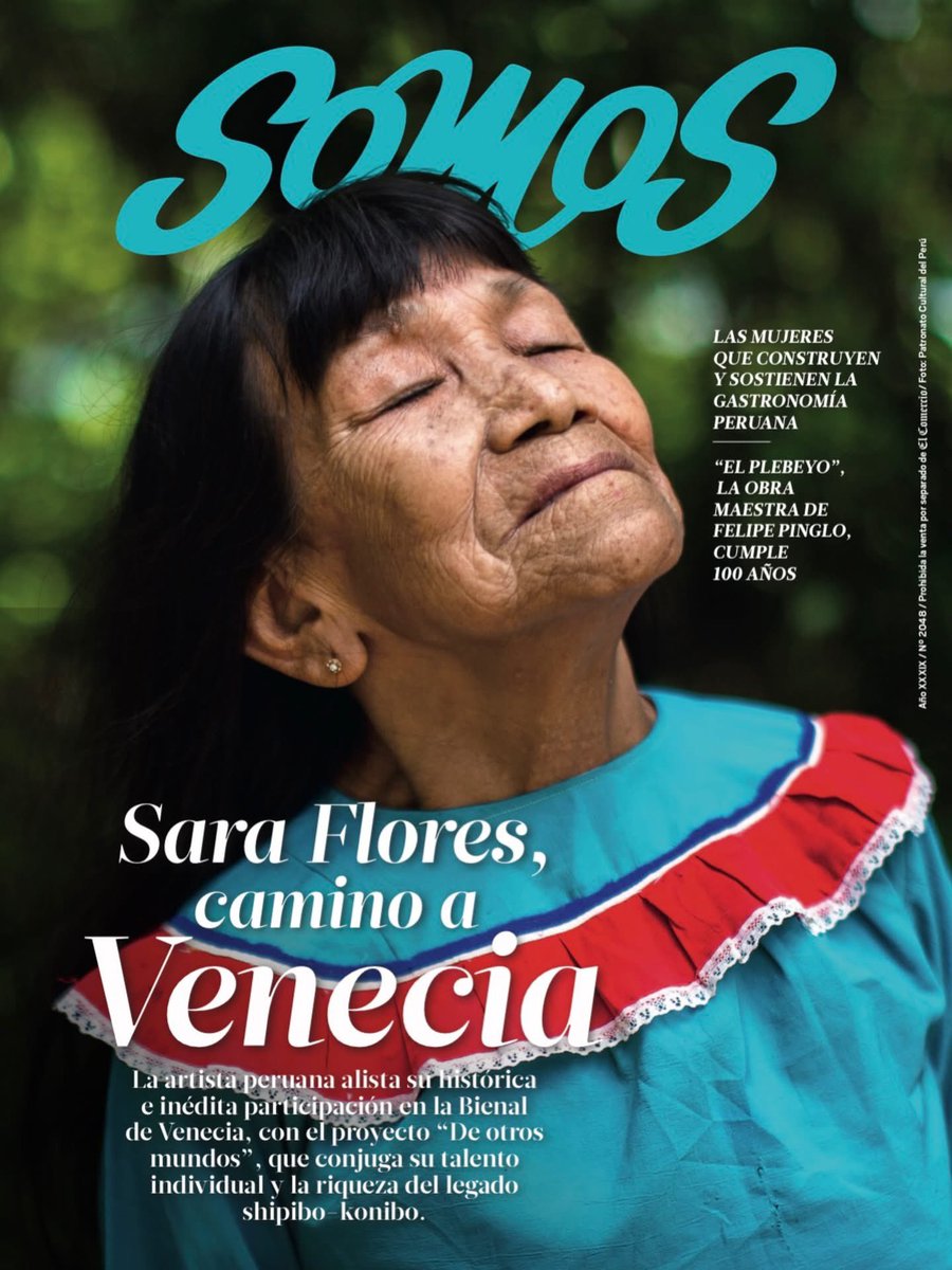 SomosElComercio's tweet photo. ¡Esta es nuestra portada del 7 de marzo! 🗞️

La artista peruana alista su histórica e inédita participación en la Bienal de Venecia, con el proyecto “De otros mundos”, que conjuga su talento individual y la riqueza del legado shipibo-konibo.

🟡 Lee más: https://t.co/Yu5KvbjlIh https://t.co/BCGXxk5zPO