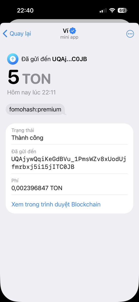 hao01081989's tweet photo. @FomoHash I transferred 5 TON but haven't received anything yet. Please help me check this. ID: 1614767092 https://t.co/3Yh8De9H8Y