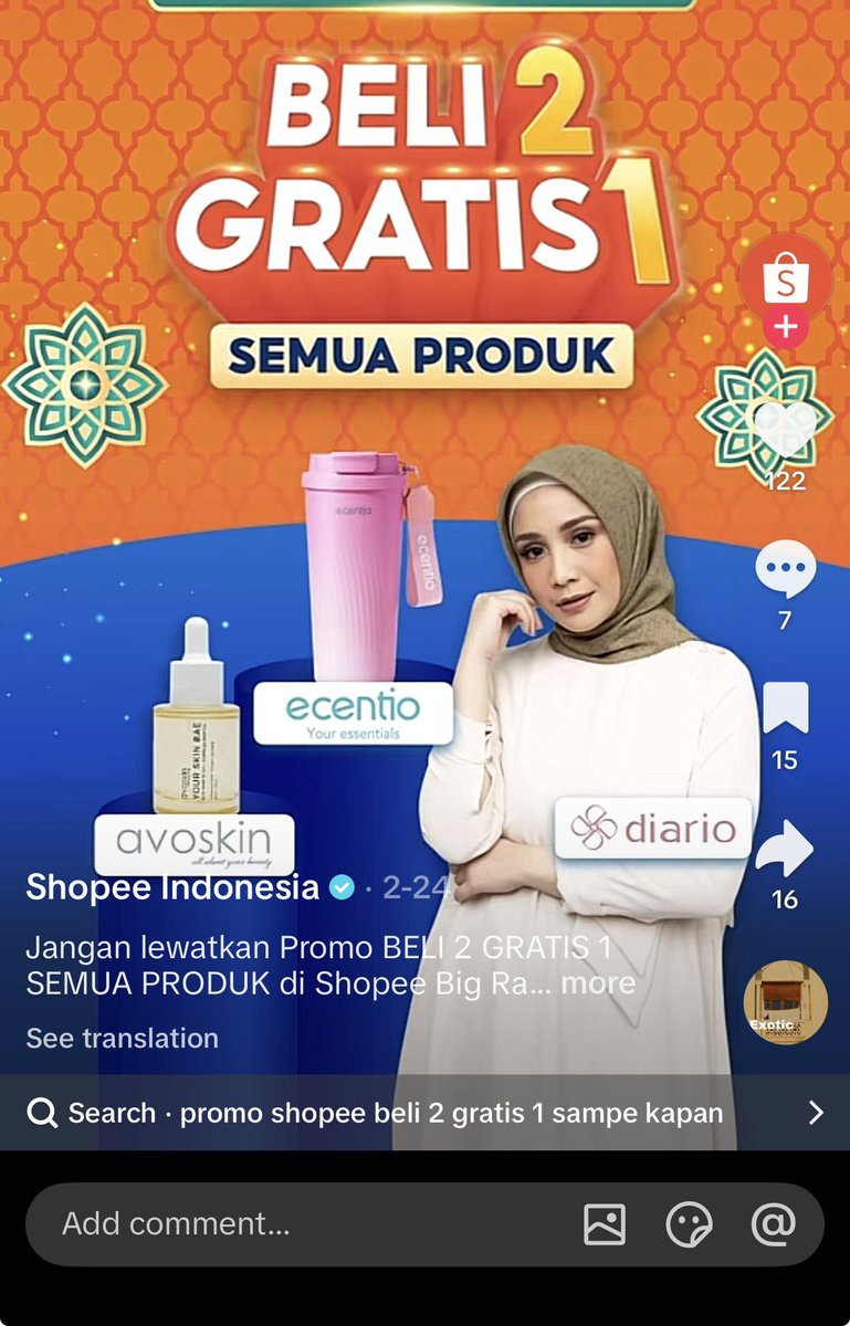 MentariPagi24's tweet photo. Belanja Di Shopee Beli 2 Gratis 1 Setiap Hari Jam 8 Malam WIB wajib borong sih #8MalamAdaShopeeBeli2Gratis1 jangan sampe ketinggalan ya https://t.co/jSCuZh003C
