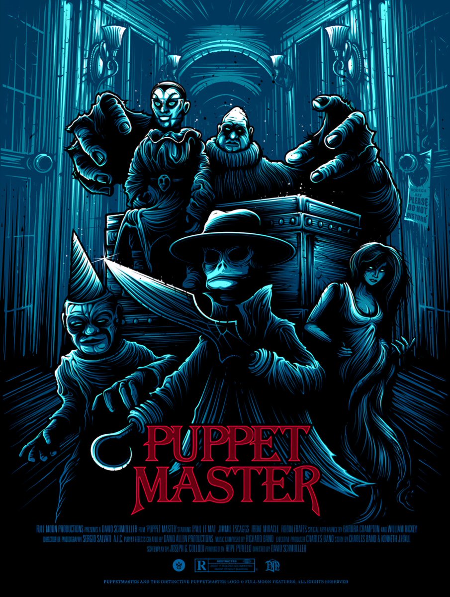 britmedia2000's tweet photo. Puppet Master
(1989)
After being contacted by their mysterious former colleague, four psychics arrive at a secluded hotel where they are stalked by a group of murderous puppets
REF: PHX/PUPPETMASTER89/POSTERART/006
#PuppetMaster1989 #PosterArt https://t.co/xSLBzRPFvh