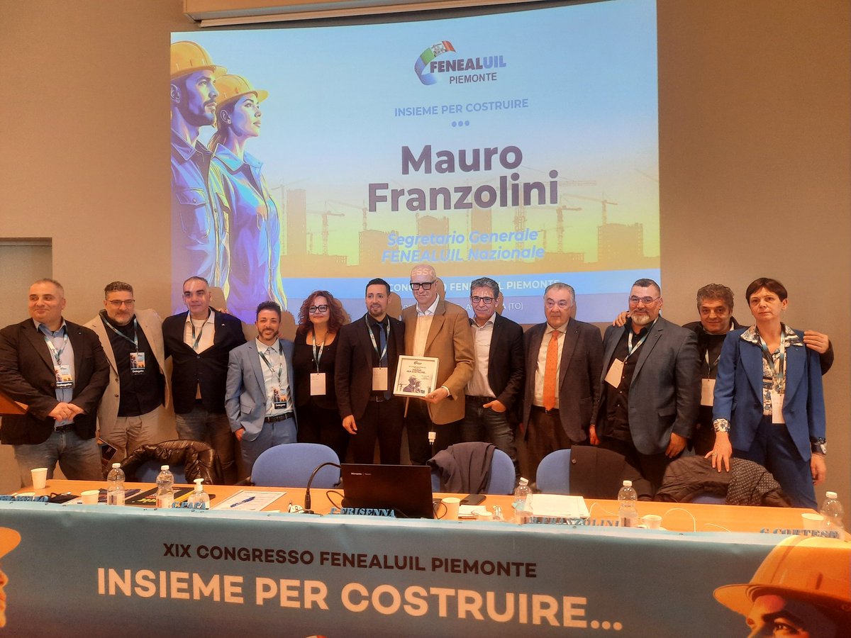 INSIEME PER COSTRUIRE
Oggi, alla Certosa di Avigliana, si è svolto il XIX Congresso FENEALUIL Piemonte, con la partecipazione del Segretario Generale Nazionale M. Franzolini e del Segretario Generale UIL Piemonte G. Cortese.
C. Papa confermato alla guida della FENEALUIL Piemonte.
