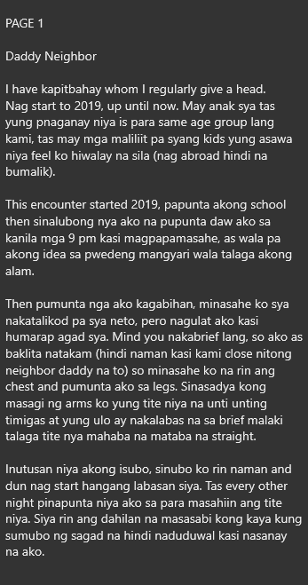 AlterOfan83223's tweet photo. Hindi sila Close pero Nagpapamasahe at Nagpapasubo ng TT ang Kapitbahay nya
Page 1
Sender: Kapitbahay ng Dadi
#ConfessionOfanAlter838
#MarriedGuy #Daddy #Straightbaited https://t.co/DgZW0WviMu