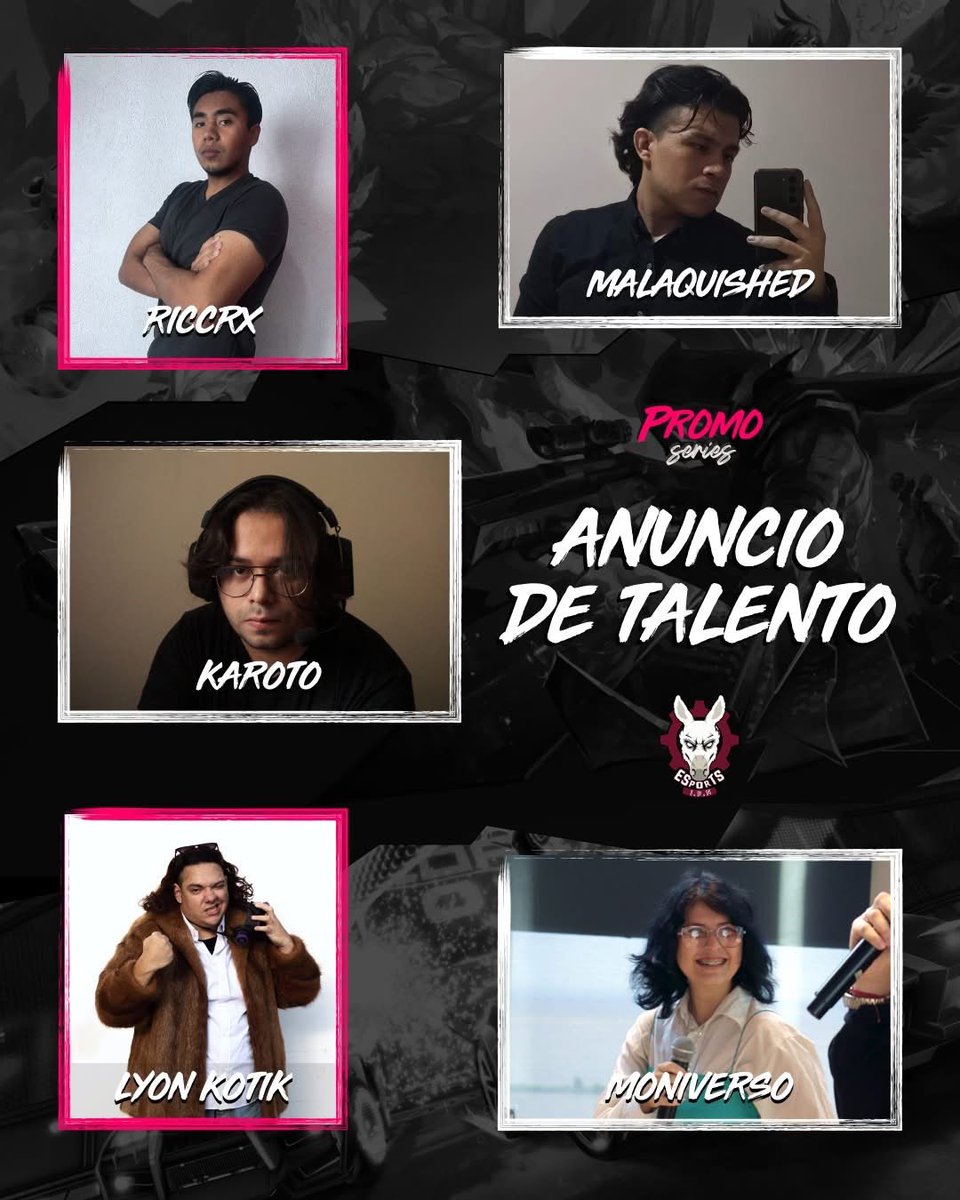 EsportsIPN's tweet photo. Conocelos!! 🤩🤩
Aquí te presentamos al talento que tendremos a cámara para Promo Series 2026 🔥

Ellos nos acompañaran los fines de semana para traerte toda la emocion de las partidas. 💎👑🏆

📢No te las pierdas por el canal de Twitch:  https://t.co/RkLIf5avyq https://t.co/xmxrExZPGl