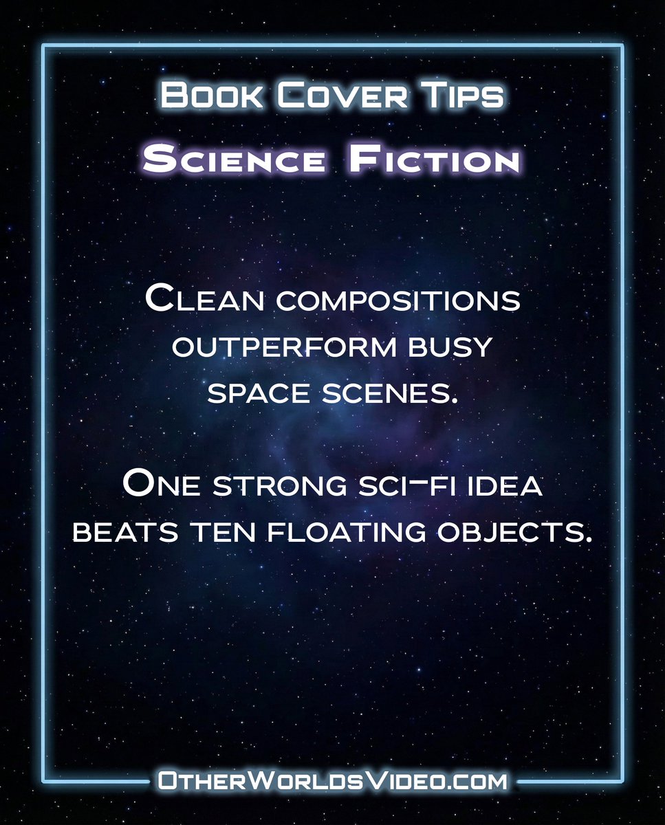 Follow for more book cover tips.

#SciFiAuthors #ScienceFiction #SciFiBooks #SpeculativeFiction #IndieSciFi