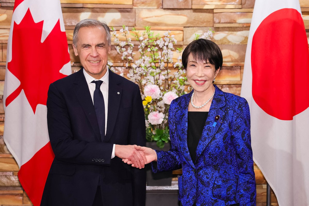 高市総理大臣 は、訪日中のマーク・カーニー・ #カナダ 首相と日加首脳