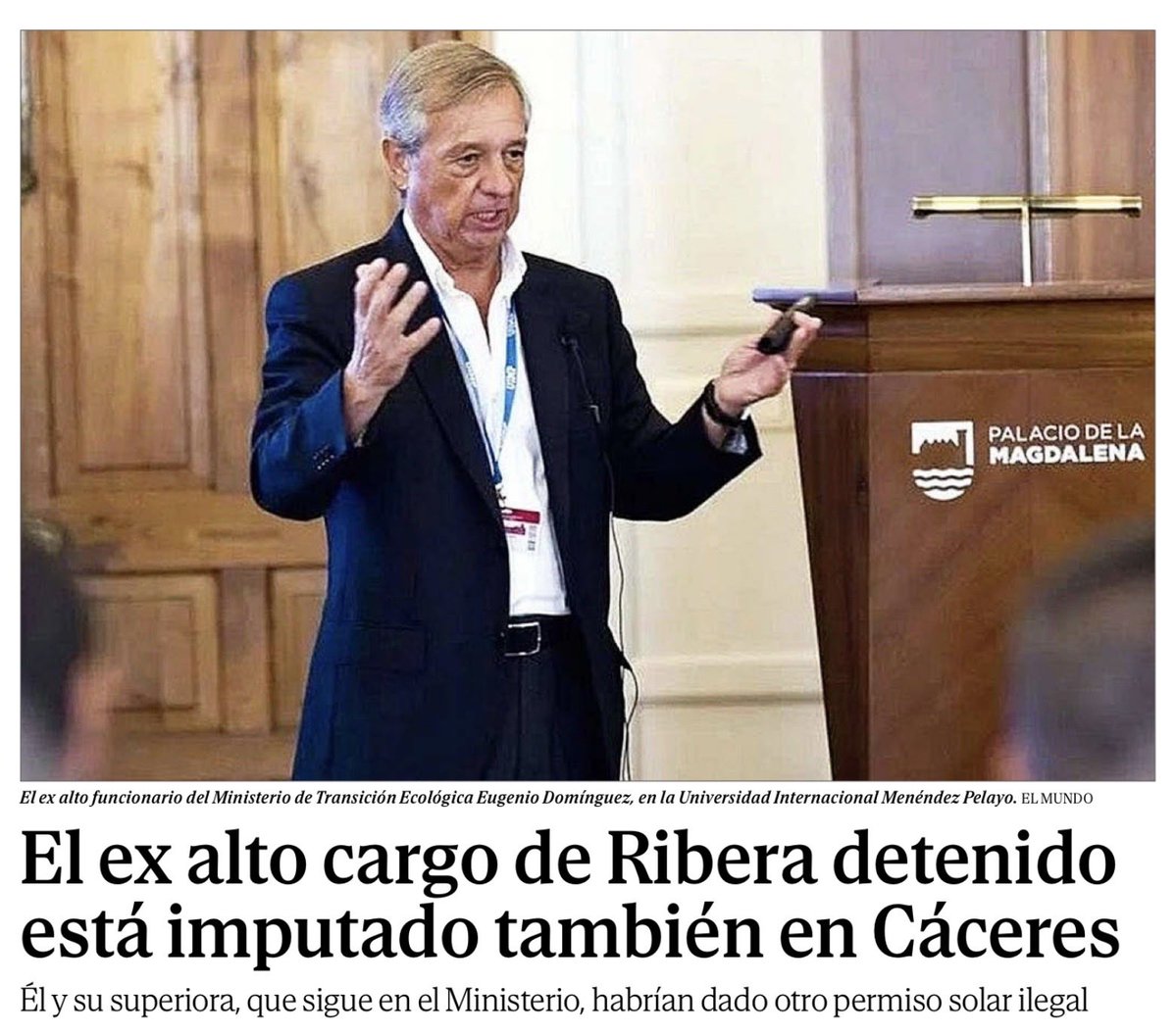 Lo del ministerio de Ribera trabajando para que Forestalia se forrara es un escándalo mayúsculo y que esta señora esté desempeñando un cargo importante en Ponilandia mucho más. 
😤
⁦<a href="/elmundoes/">EL MUNDO</a>⁩