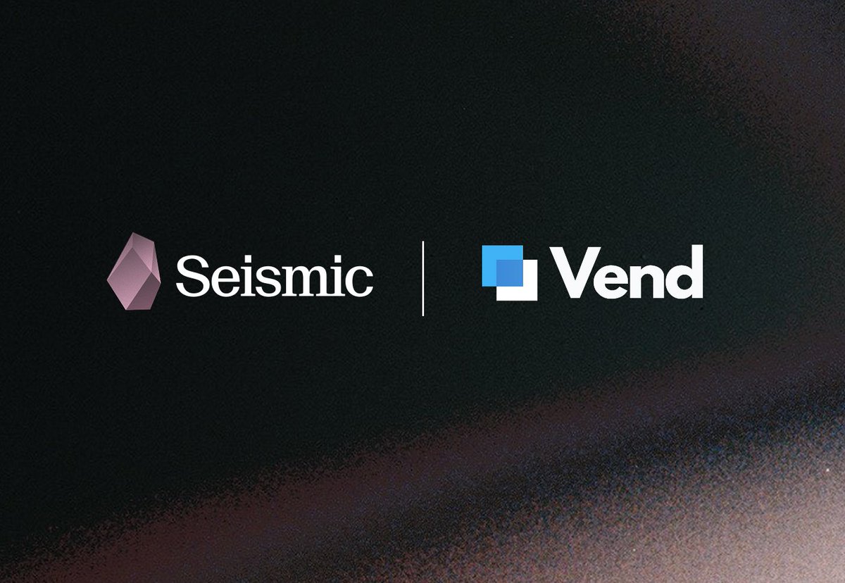 Vend has been selected for the Seismic Builders Program! 🔨

<a href="/SeismicSys/">Seismic</a> is building the financial infrastructure layer for the next generation of fintech - combining privacy-preserving execution, compliance-aligned architecture, and embedded financial rails.

We’re excited to