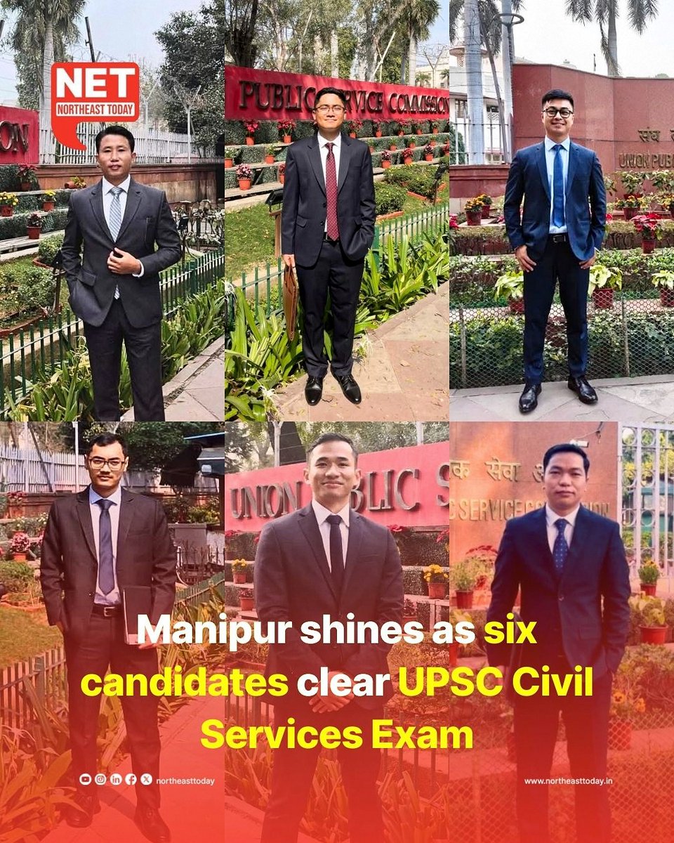 NortheastToday's tweet image. #Manipur | Six candidates from Manipur have cleared the prestigious Civil Services Examination conducted by the Union Public Service Commission (UPSC), bringing pride to the state.

Read more..
northeasttoday.in/northeast/mani…

#candidates #UPSC #civilserviceexam #Job #NortheastToday