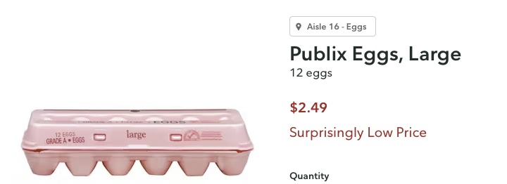 Is this what you voted for? I paid $1.09 for a dozen large eggs this morning at my local IGA store.