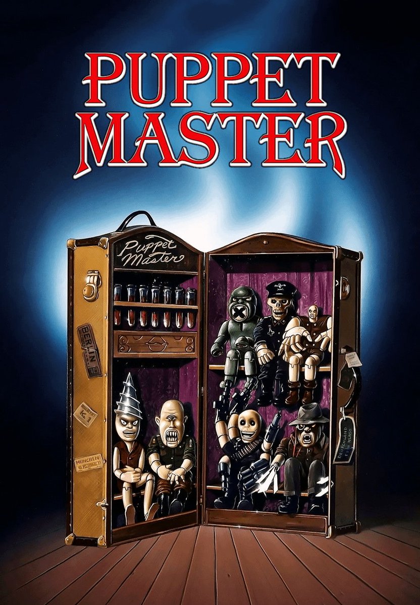 britmedia2000's tweet photo. Puppet Master
(1989)
After being contacted by their mysterious former colleague, four psychics arrive at a secluded hotel where they are stalked by a group of murderous puppets
REF: PHX/PUPPETMASTER89/POSTERART/009
#PuppetMaster1989 #PosterArt https://t.co/Oi6RcGLkkt