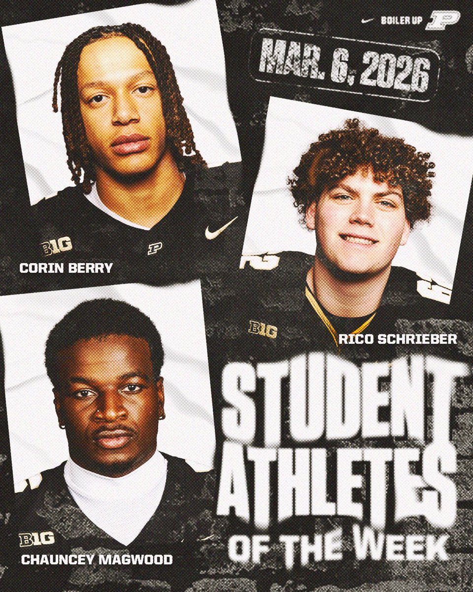 BoilerFootball's tweet photo. Student-Athletes of the Week ✔️ https://t.co/uc090VzR1S