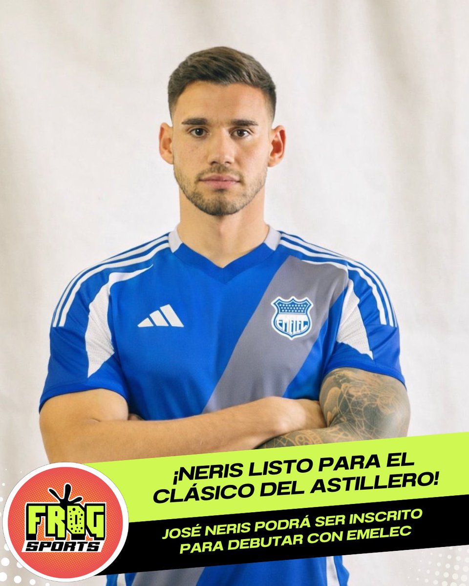 🚨 ¡EL TANQUE AL CLÁSICO! 🔵

🇺🇾 José Neris está listo para ponerse la del #CSEmelec en el #ClásicoDelAstillero 🙌🏻

✅ El jugador fue habilitado y podrá estar a las órdenes de Vicente Sánchez. 👨🏻‍🏫

#FrogSports #Ecuador