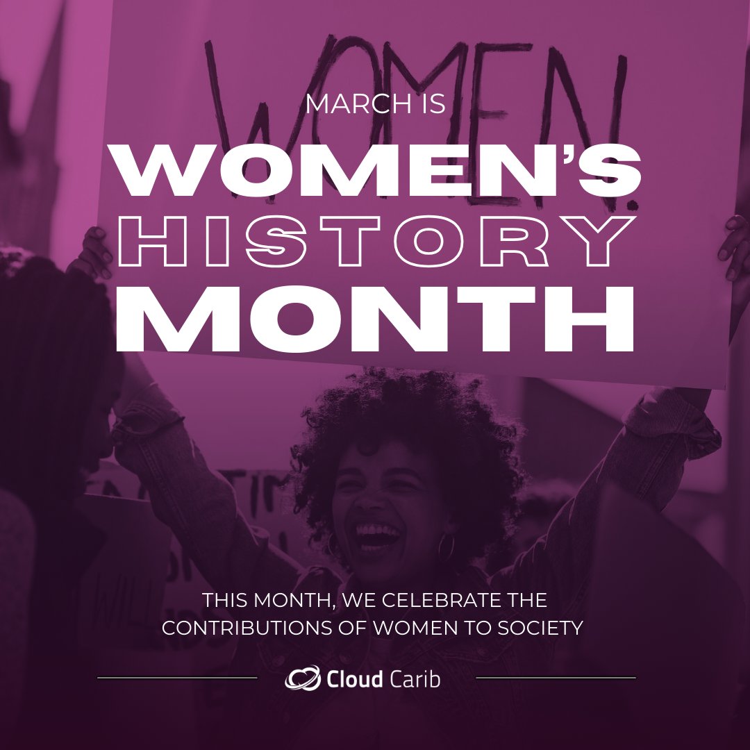 cloudcarib's tweet photo. March is Women’s History Month, a time to recognize the resilience and impact of women worldwide and in our communities. Today and every day, we celebrate the voices and contributions that move us forward. https://t.co/RJEUonkMuY