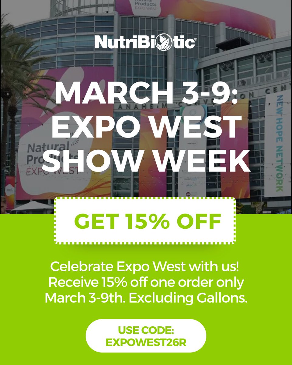 Last chance to save. Expo West ends soon—take 15% off your order with code EXPOWEST26R before it’s gone. Don’t miss your opportunity to stock up on your wellness essentials.

#LastChance #ExpoWestSale #WellnessDeals