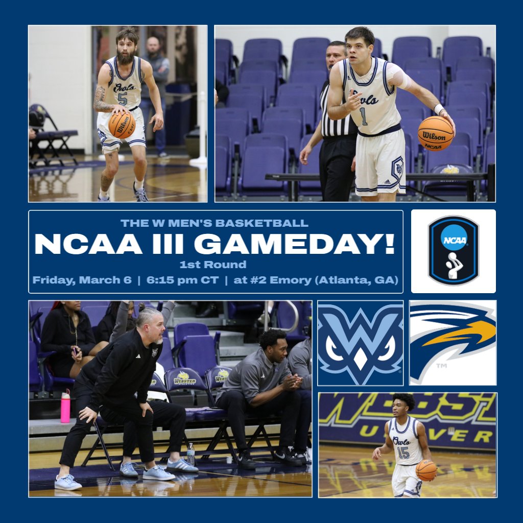 TheWAthletics's tweet photo. THE W Men's Basketball's first-ever NCAA III tournament game is TONIGHT!
6:15 p.m. CT
at Emory (Atlanta, GA)
Links at: https://t.co/sjcQRfJ6kC https://t.co/sfyVMDMueA