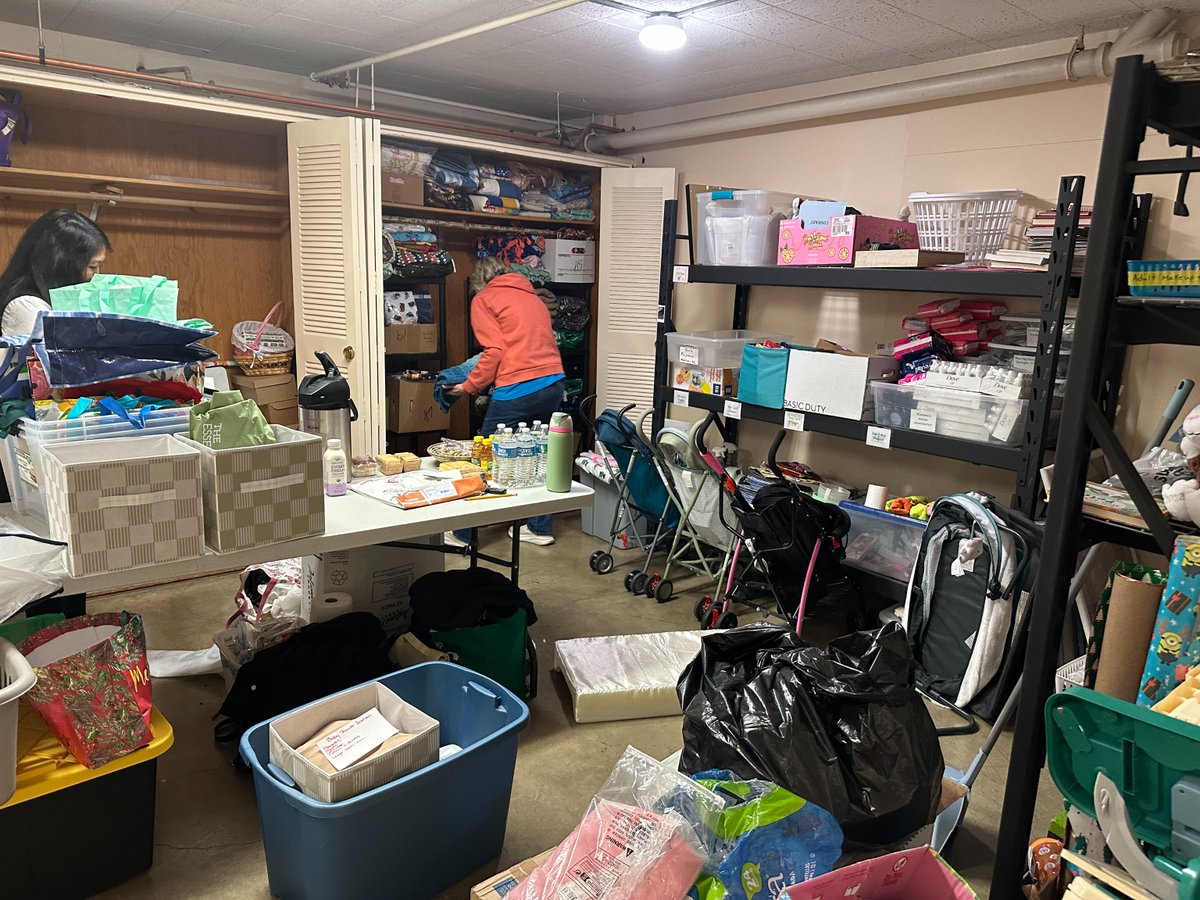 WRSpokane's tweet photo. Last weekend @LifeCenter church Winter serve day, 15 volunteers came to help inventory and organize the Friendship Center storage room, helping prepare for the upcoming baby shower, and support the short staffed Community Ambassador team. https://t.co/NKRf0CTnGI
