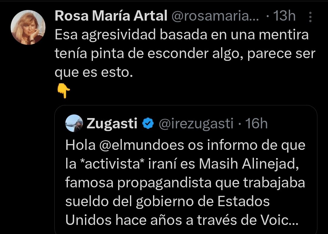 Los que llevamos años denunciando la teocracia iraní conocemos perfectamente a Masih Alinejad.
Mientras una parte del planeta feminista estaba ocupada con microdramas absurdos y discusiones circulares, ella estaba haciendo el trabajo que deberían haber hecho todas las feministas,