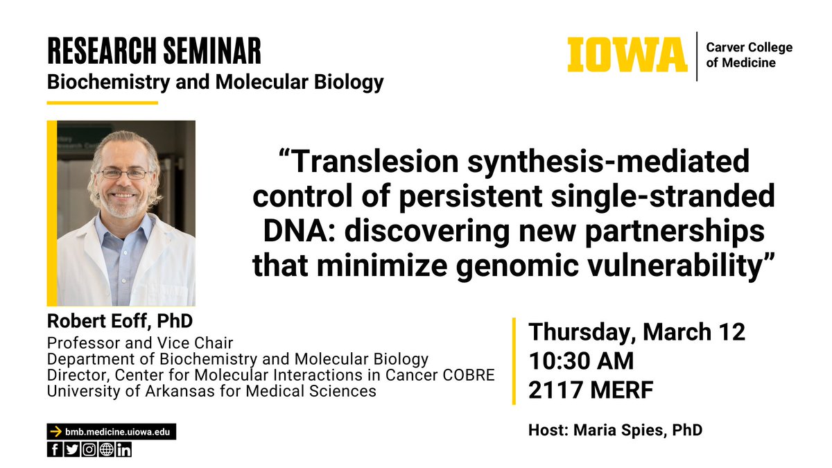 Department of Biochemistry and Molecular Biology tweet media
