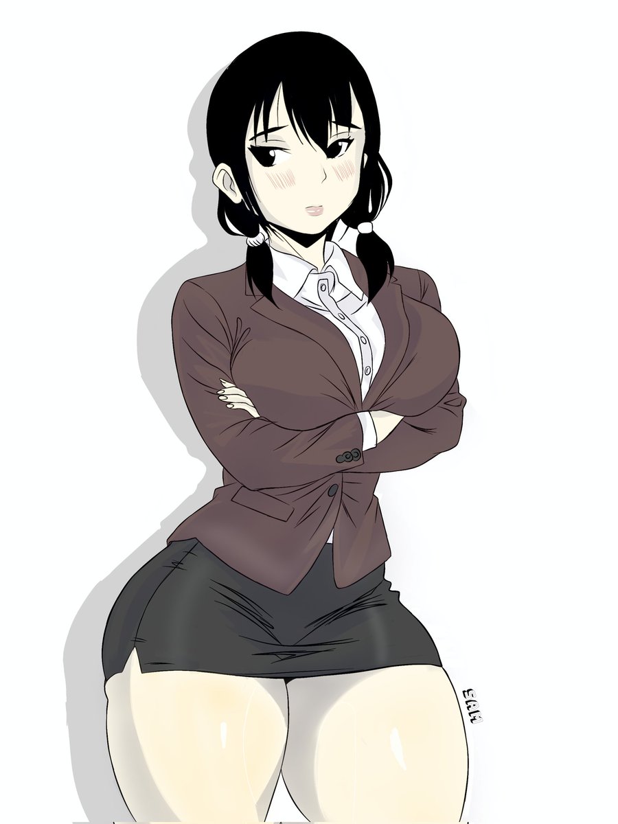 Sugar7Moon's tweet photo. Secretary Yuri chan #watamote  sfw https://t.co/O0811ioqRB