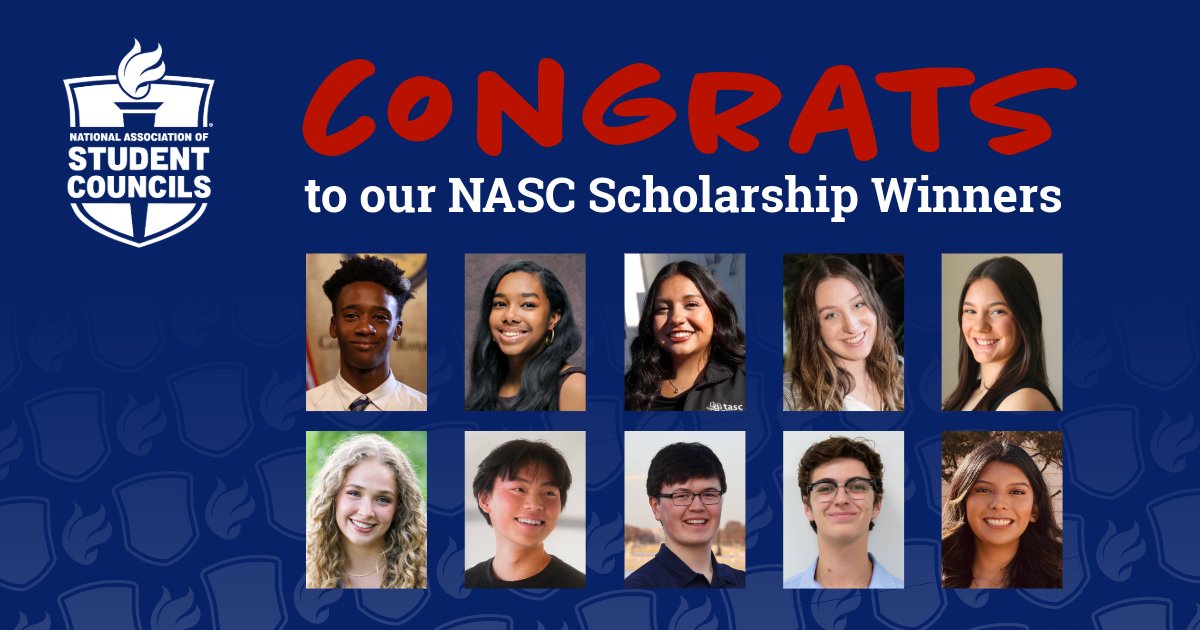 NatStuCo's tweet photo. NASC Scholarship Winners Announced! 🎉

Congrats to the student leaders selected for the 2025 NASC Scholarship — including 75 finalists and 10 national winners. 

$212,500 awarded to students leading the way in their schools. 

🔗 Full list of winners: https://t.co/3riihIkdga https://t.co/WZgbk7BKLS