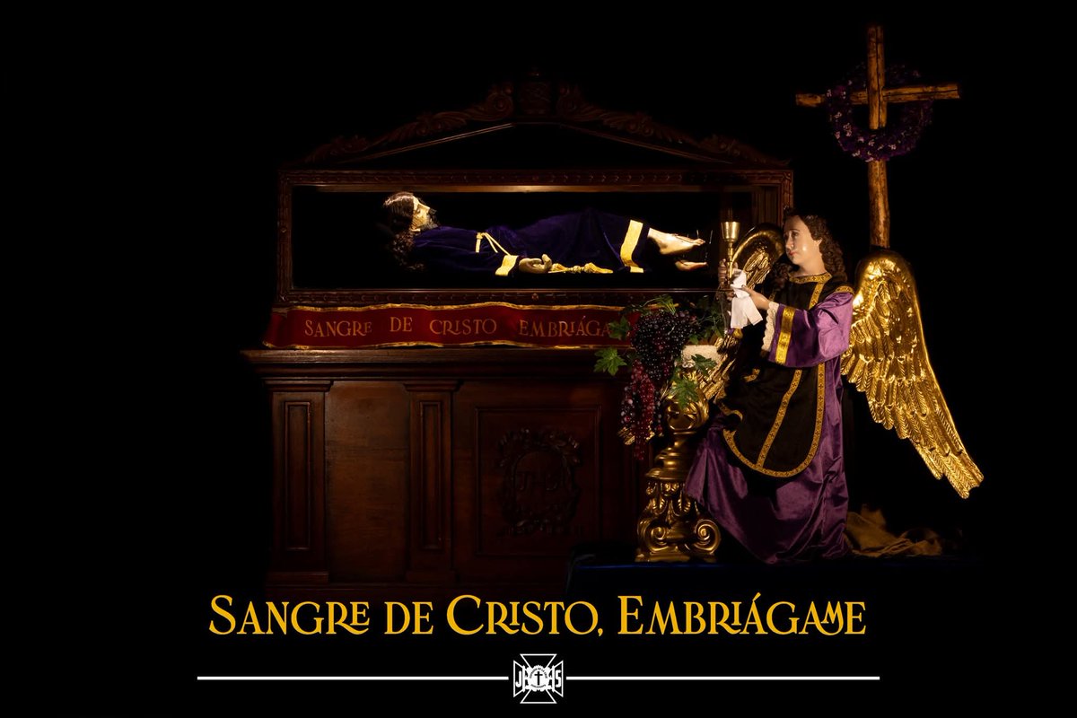 CofradiaCruz's tweet photo. VIERNES DEVOCIONAL
 
“SANGRE DE CRISTO, EMBRIÁGAME”

QUE ESTE FRUTO DE LA VID Y DEL TRABAJO DEL HOMBRE, PRONTO SE CONVIERTAN EN TU SANGRE REDENTORA. POR ÉL, LOS ÁNGELES Y LOS ARCÁNGELES Y TODOS LOS COROS CELESTIALES CANTAN EL HIMNO DE TU GLORIA, BENDITO SEAS POR SIEMPRE SEÑOR. https://t.co/dohII94LYb