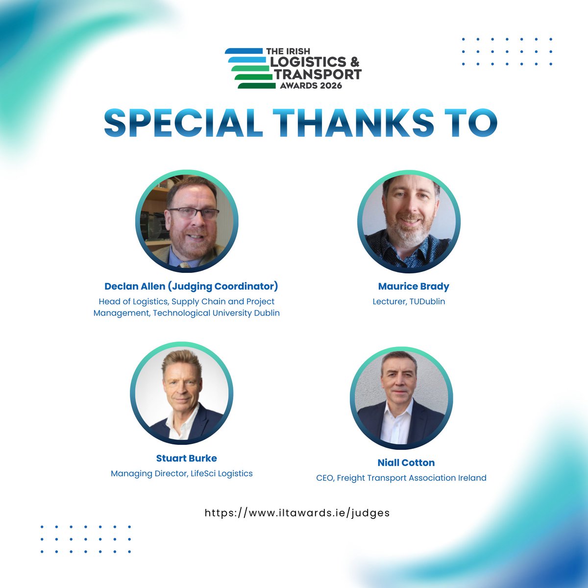 iltawards's tweet photo. The 2026 Irish Logistics &amp; Transport Awards would not be possible without the expertise and dedication of our outstanding judging panel! 🏆 

Meet the full judging panel at https://t.co/G9k7eEZVDA https://t.co/UrcyFFjl7I