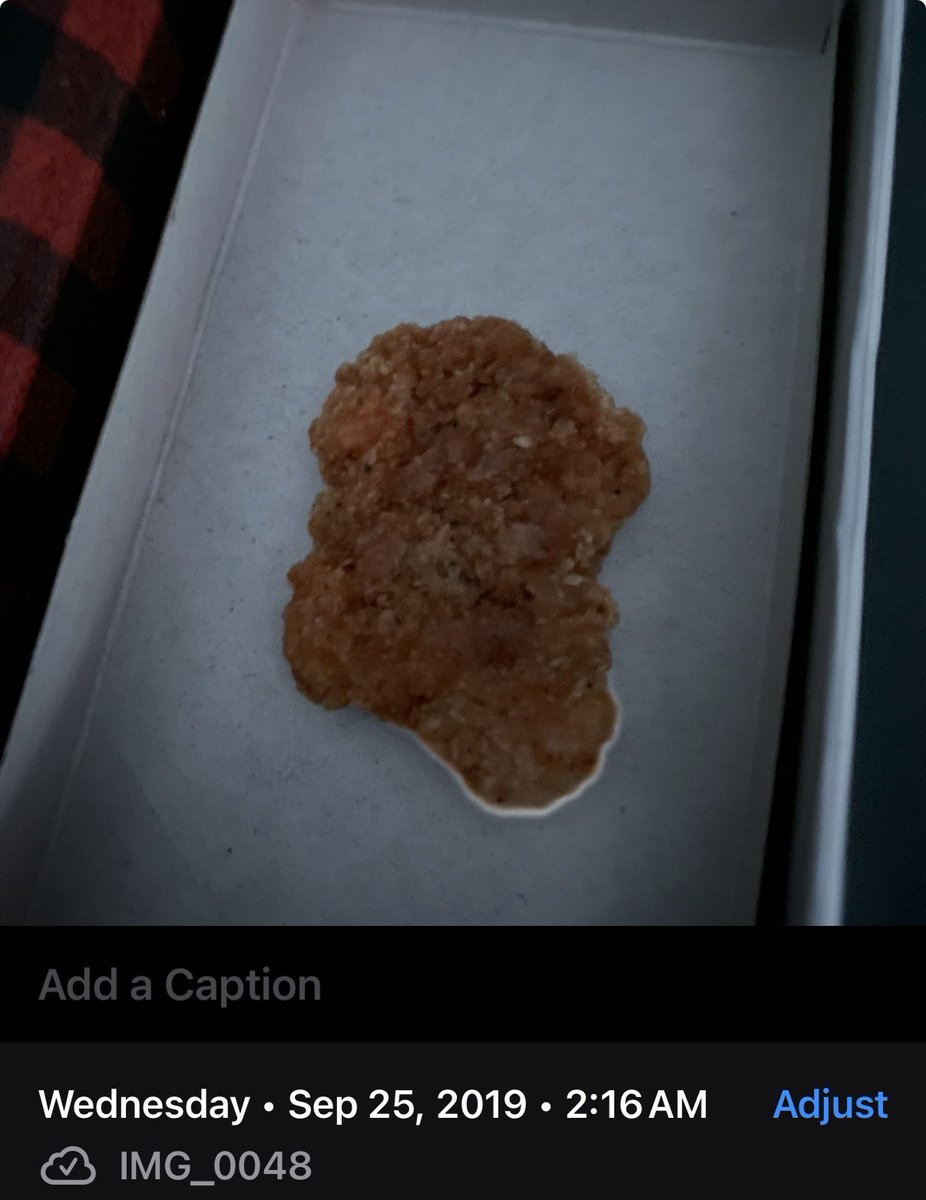 ZackBarneZ's tweet photo. @Wendys Look @Wendys if you don’t consider me, imma eat this 8 year old nugget I’ve been saving. You’ve got 24hrs to respond…………. #Wendysctocontest https://t.co/n68ql0F6XM