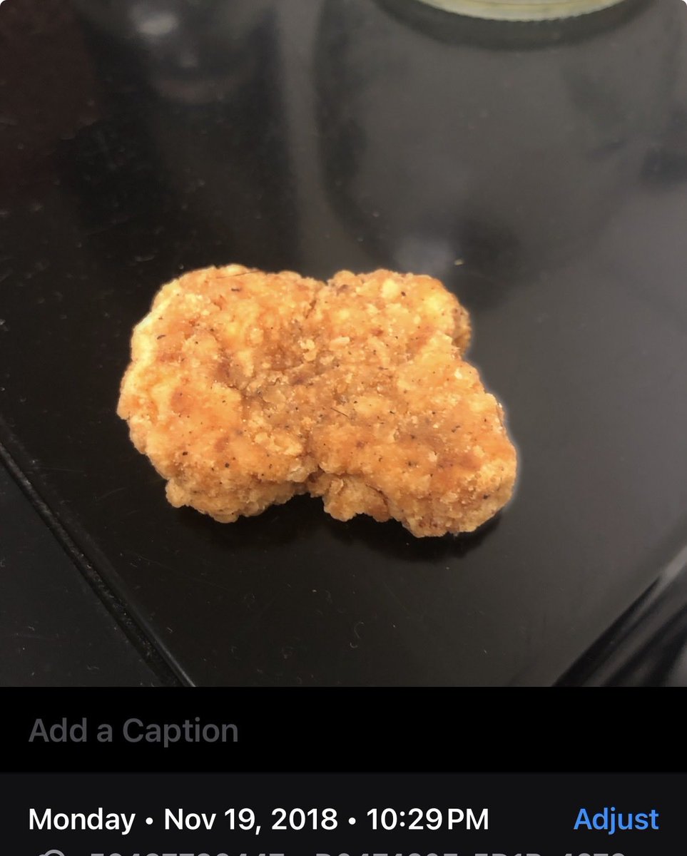 ZackBarneZ's tweet photo. @Wendys Look @Wendys if you don’t consider me, imma eat this 8 year old nugget I’ve been saving. You’ve got 24hrs to respond…………. #Wendysctocontest https://t.co/n68ql0F6XM