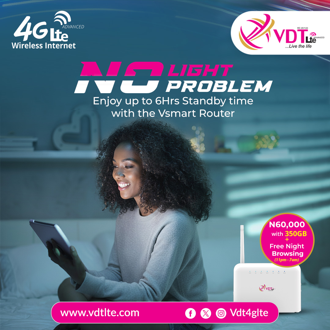 vdt4glte's tweet photo. No light? No problem.
Stay connected even during power outages with the VDT Vsmart Router, giving you up to 6 hours standby time so your browsing, streaming, and work never stop.
#Vdt4glte #LiveTheLife #NoLightNoProblem #StayConnected #PowerBackup #WorkWithoutLimits https://t.co/oiaBbTRapX