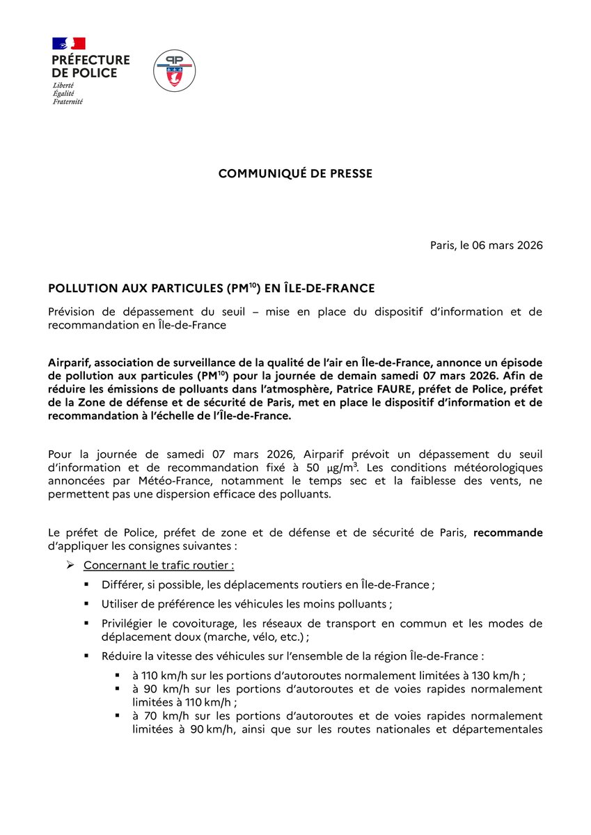 Préfecture de Police tweet media