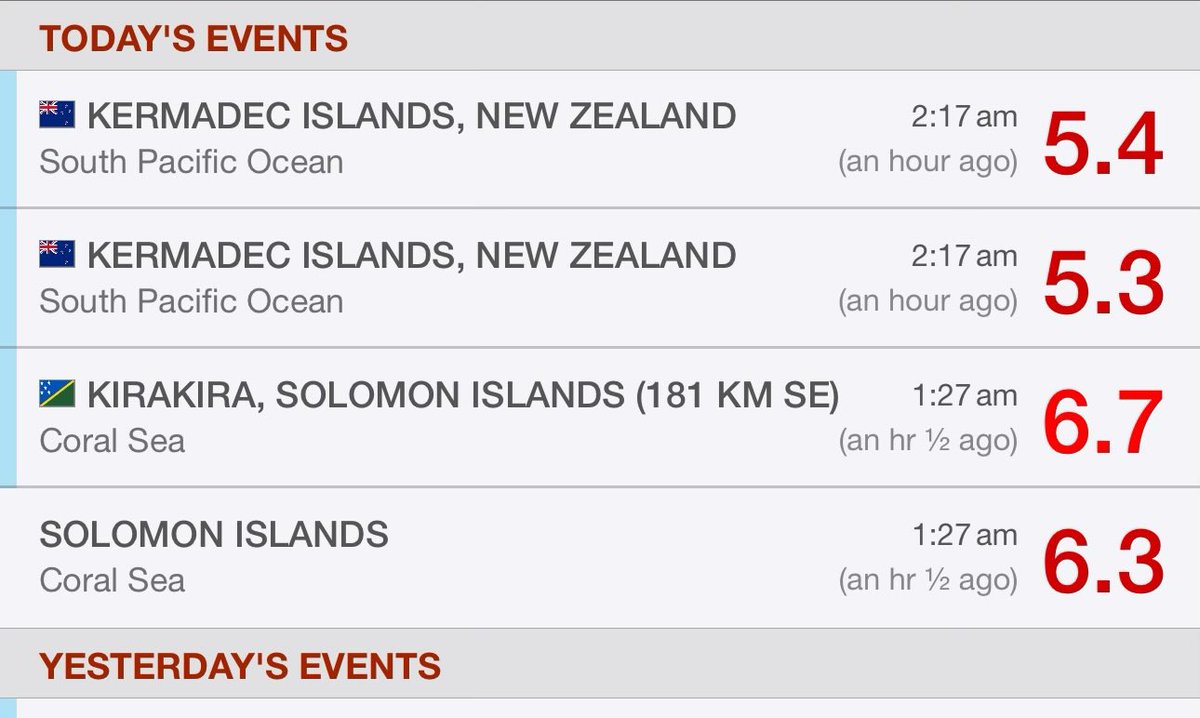 the_hamblins's tweet photo. @mxdondevivo I see a 6.7 and a 6.3 on my earthquake app. https://t.co/mxaZCXr6xW