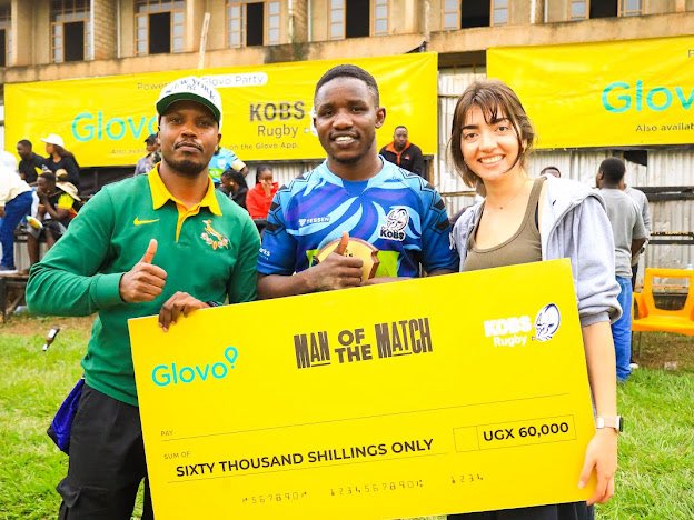 KobsrugbyUg's tweet photo. From the start of the season to this past weekend, a few performances have truly stood out.

Our Man of the Match moment, powered by @GlovoUganda, recognised players who put in a shift. Each winner received a UGX 60,000 Glovo voucher, redeemable via the Glovo app.

Congratulations to:
🔹 Jaffar Abdallah  
🔹 Capt. @IanMunyani 
🔹 @RasuulAbiriga (2x winner)  

#KCBKOBs #PoetryInMotion #BlueArmy
