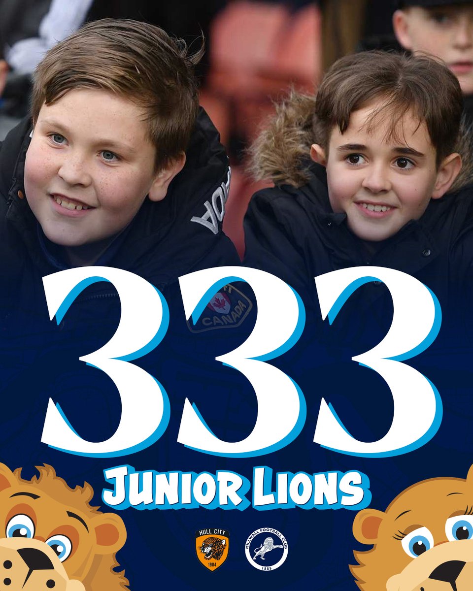 zampathelion's tweet photo. 🫶 We'll have 333 Junior Lions cheering us on at The MKM Stadium tomorrow!

We hope you have a great day. 💙 https://t.co/s4rQfyMKqb