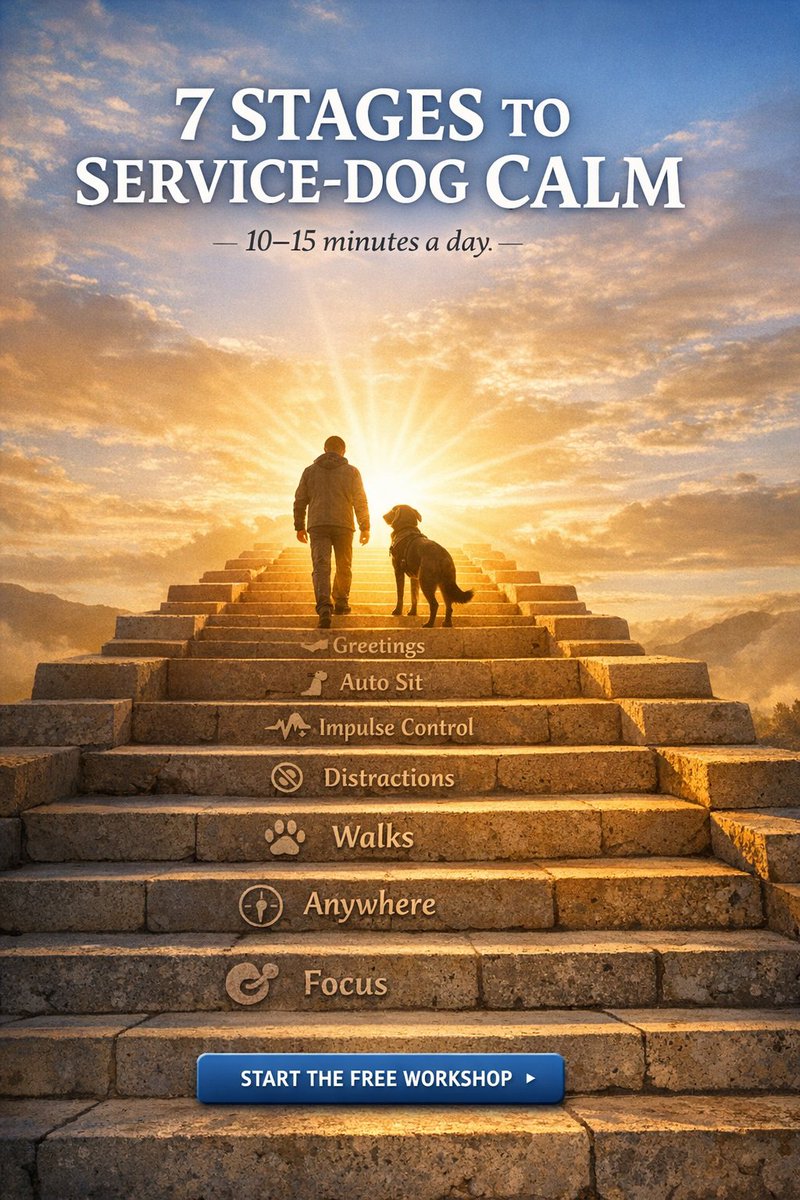 AlexCeccos's tweet image. 🐕‍🦺 Transform Your Dog Into the Perfect Service Companion in Just 10 Minutes a Day! ✨

The 7 STAGES TO SERVICE DOG CALM:
✅ 10 minutes daily
✅ Any breed, any age
✅ Professional results

Free workshop here ↓
biolinkly.com/free-workshop

#ServiceDog #dogtraining