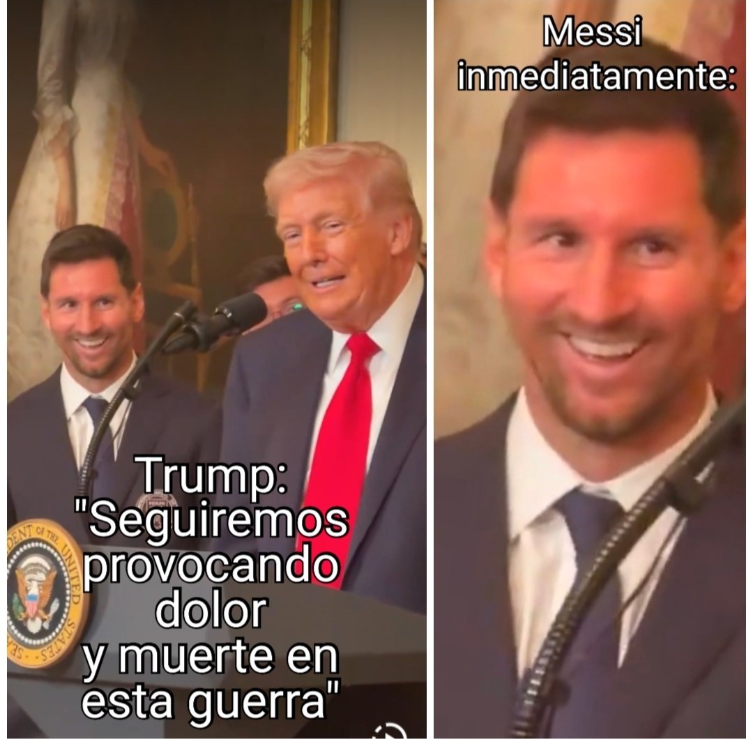 ¿Cómo le explicas a un niño palestino, iraní, venezolano, etc., que su ídolo se caga de risa cuando un genocida hace chistes sobre desaparecer sus países y causarles dolor y muerte?
Messi es una mierda como persona pero tampoco es algo que no supieramos.