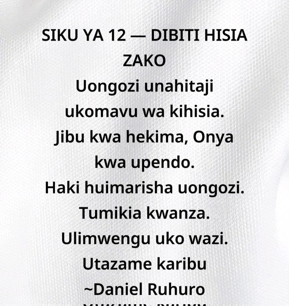 DRuhuro's tweet photo. DHIBITI HISIA ZAKO 
Onya kwa upendo.
#emotional #servefirst #leadership #Inawezekana #TheWorldIsOpenLookClosely https://t.co/H7jl9LgHPJ