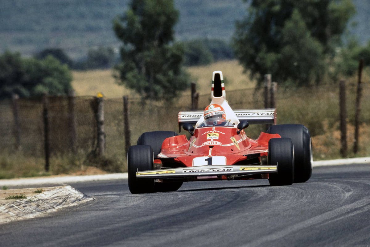 50YearsAgoLive's tweet photo. The South African Grand Prix takes place at the Kyalami Circuit near Johannesburg. Niki Lauda wins. https://t.co/bOOgQszAm5