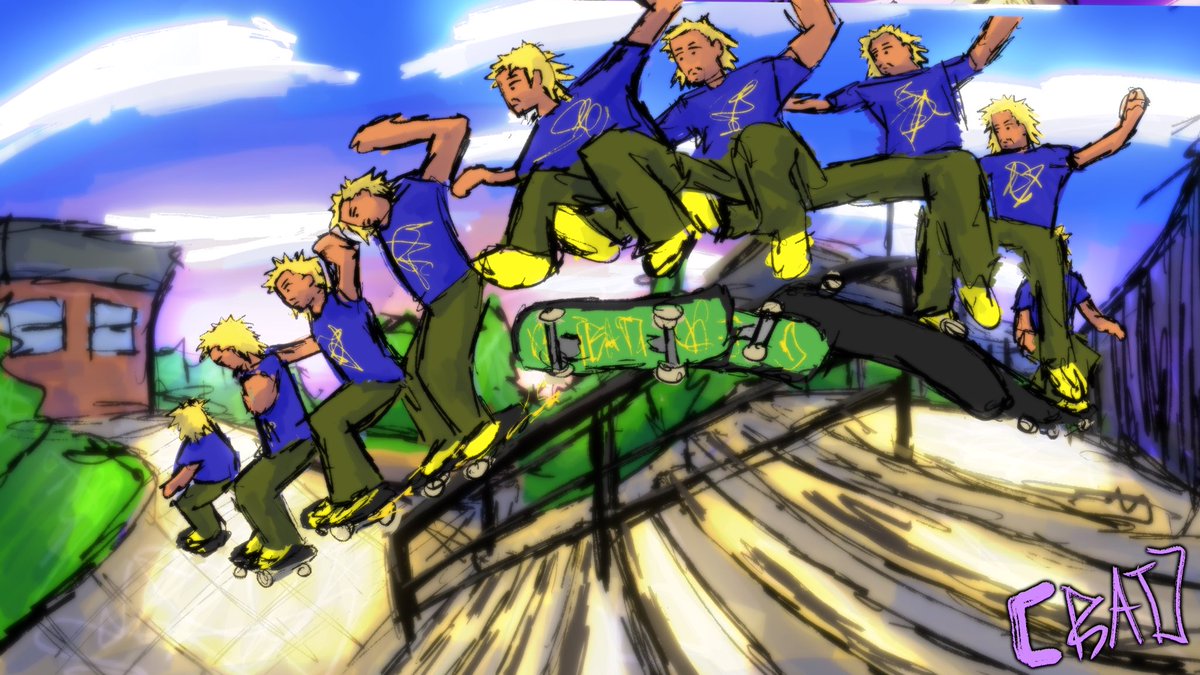 batfurai's tweet photo. Skate animation https://t.co/lLXsHKwjbm