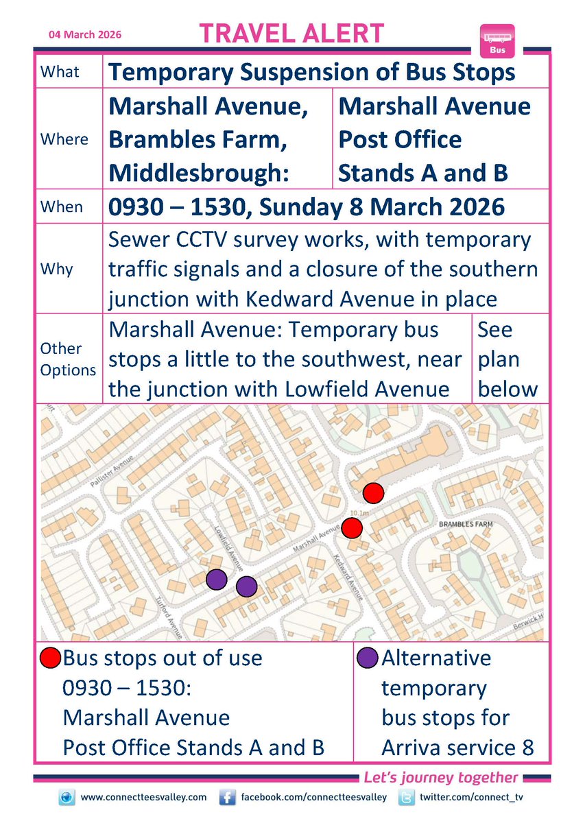connectteesvalley.com/data/travelale… <a href="/MbroCouncil/">MiddlesbroughCouncil</a> <a href="/arrivanortheast/">Arriva North East</a>