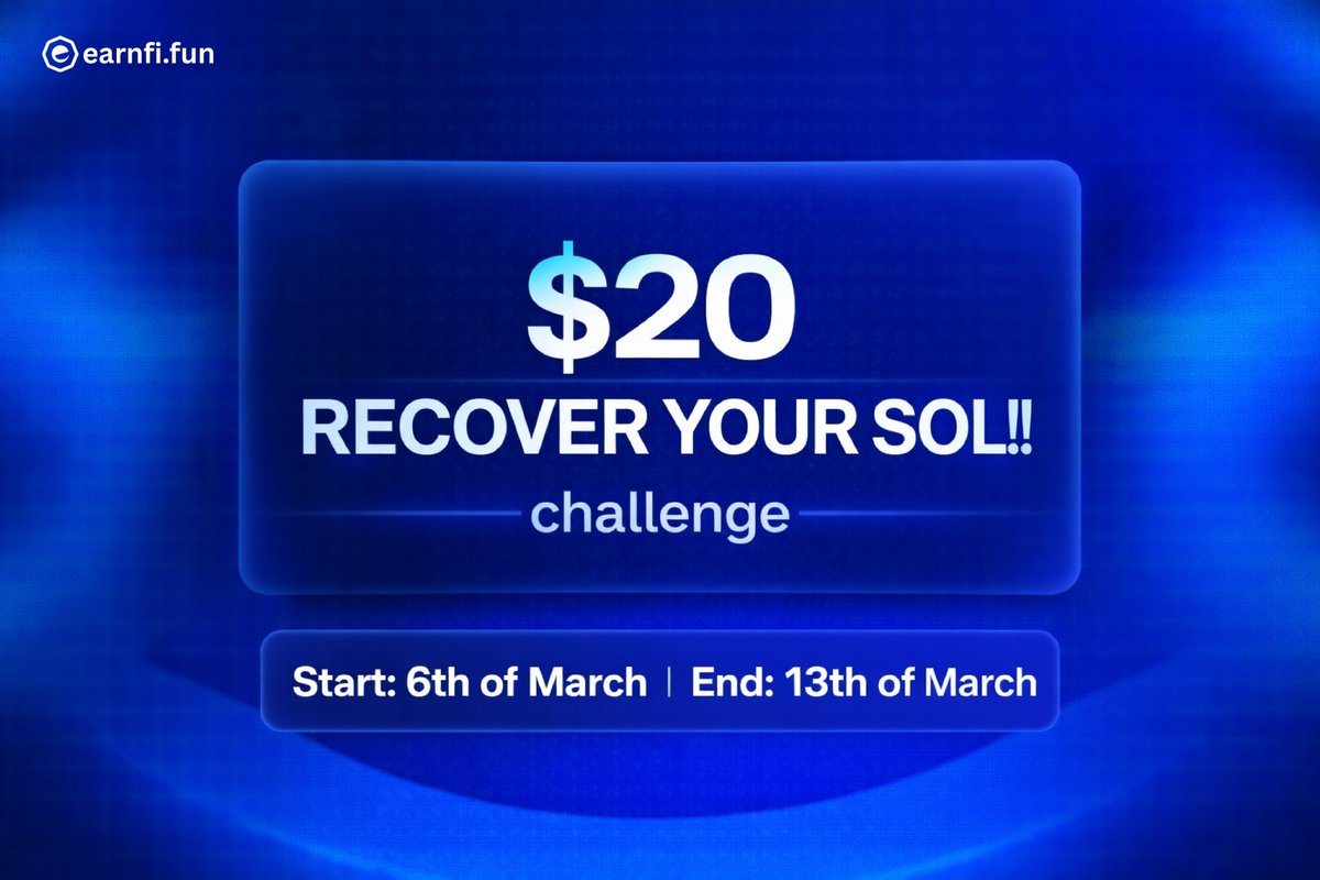 $20 Recover Your SOL Leaderboard is LIVE 🚀
We’re rewarding the top users recovering the most SOL this week.

Close unused token accounts, reclaim your rent, and climb the leaderboard.

🏆 Prizes:
1st — $10
2nd — $5
3rd — $5

 How to participate
1️⃣ Recover SOL using the tool on