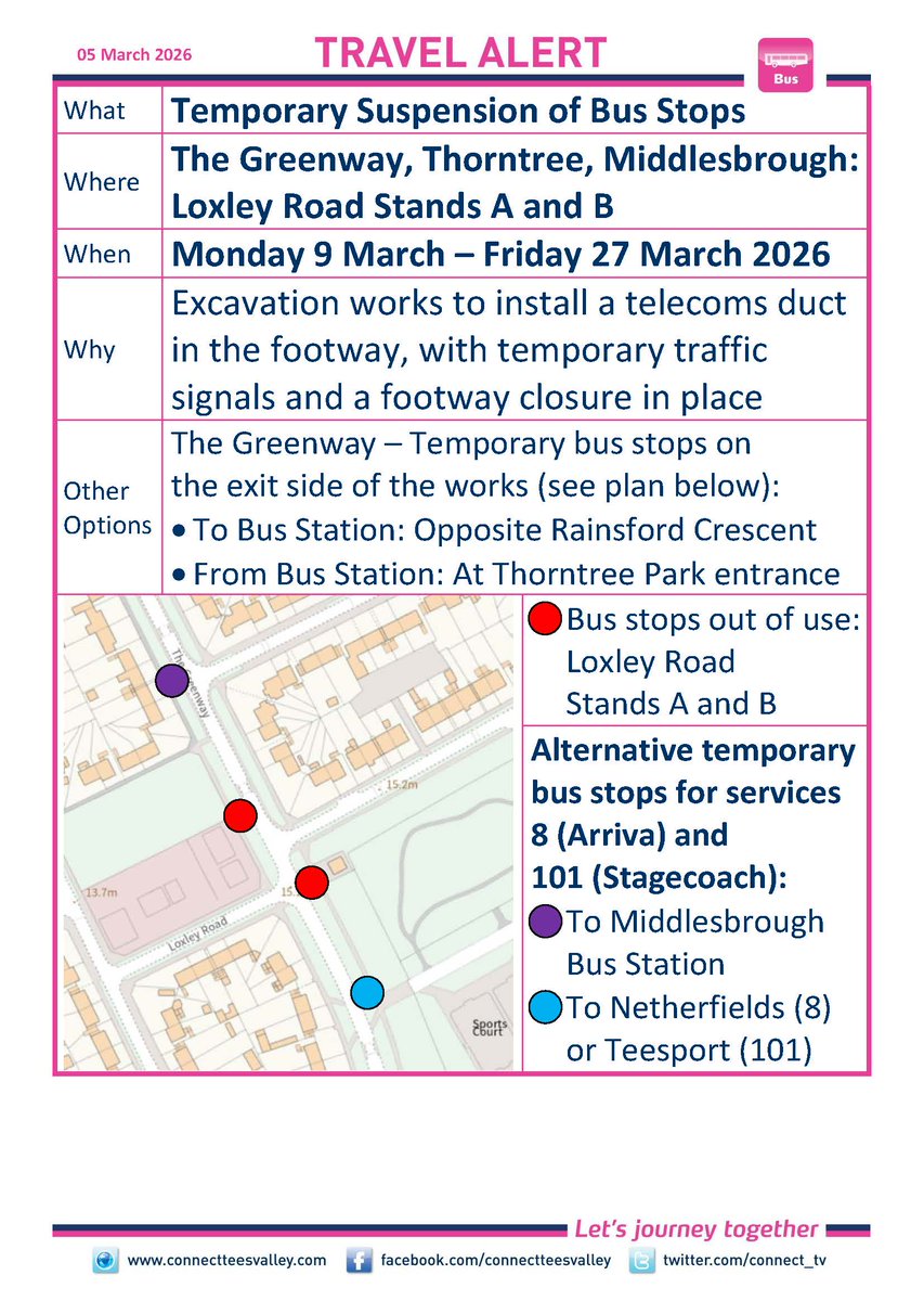 connectteesvalley.com/data/travelale… <a href="/MbroCouncil/">MiddlesbroughCouncil</a> <a href="/arrivanortheast/">Arriva North East</a> <a href="/StagecoachNE/">Stagecoach NorthEast</a>