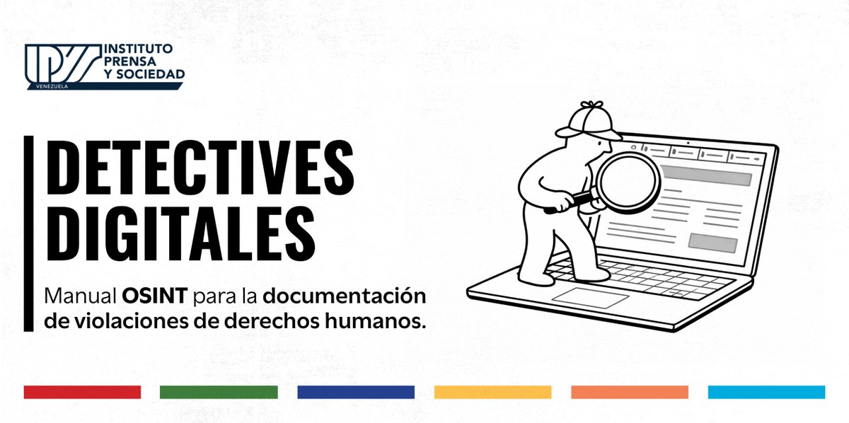 💻🔍 <a href="/ipysvenezuela/">IPYS Venezuela</a> lanzo el manual “Detectives Digitales: Manual OSINT para la documentación de violaciones de derechos humanos en contextos autoritarios”, una guía basada en la metodología de investigación de fuentes abiertas OSINT.

⬇ Descarga aquí twp.ai/4ivlkX