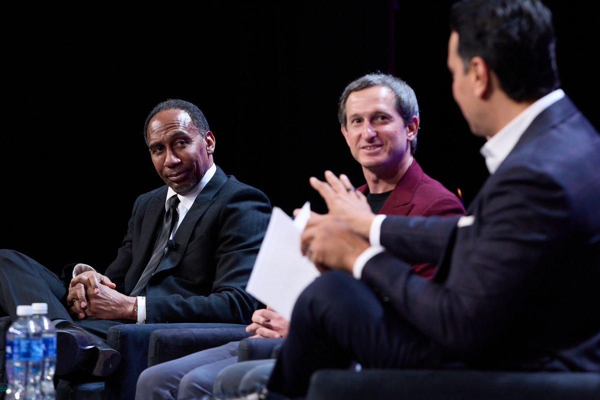 JasonDRobins's tweet photo. Great to be back at @SloanSportsConf  — and to share the stage with @burkemagnus, @stephenasmith, and @KevinNegandhi for a conversation about how @DraftKings and @espn are helping to responsibly reshape fan engagement, content, and the future of sports media. https://t.co/7XUGCKQoQ1