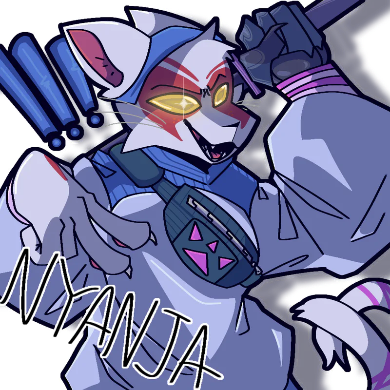 Amazing Nyanja art by the awesome "Sadie!" on Game Jolt, you should totally follow them there and suppor them <3 (link to art and their profile below)

gamejolt.com/@SPAM_T_O_N 
gamejolt.com/p/more-nyanja-…
gamejolt.com/p/nyanja-from-…