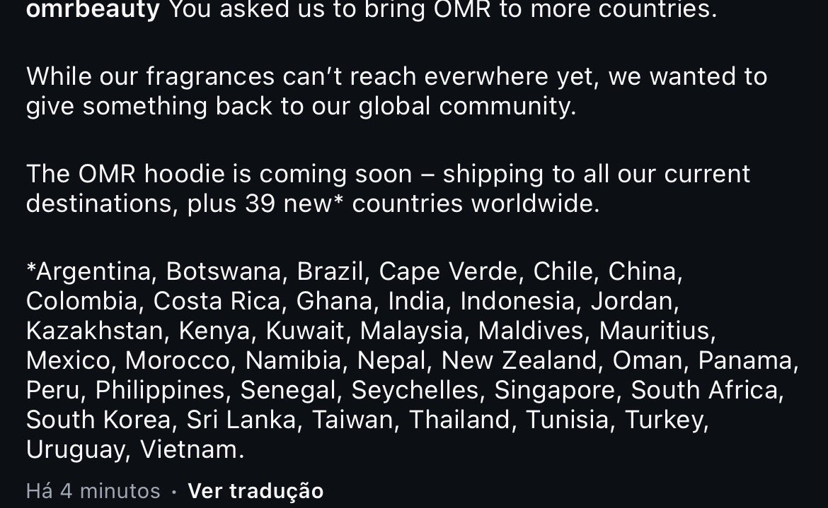 rydbergbrasil's tweet photo. A OMR Beauty acaba de anunciar o lançamento do moletom da marca e dessa vez estará disponível para compra na América Latina, incluindo o Brasil, e muito mais. Confira nas imagens todas as informações divulgadas! 💜🧡

📸 omrbeauty https://t.co/vs4i3s3kLP