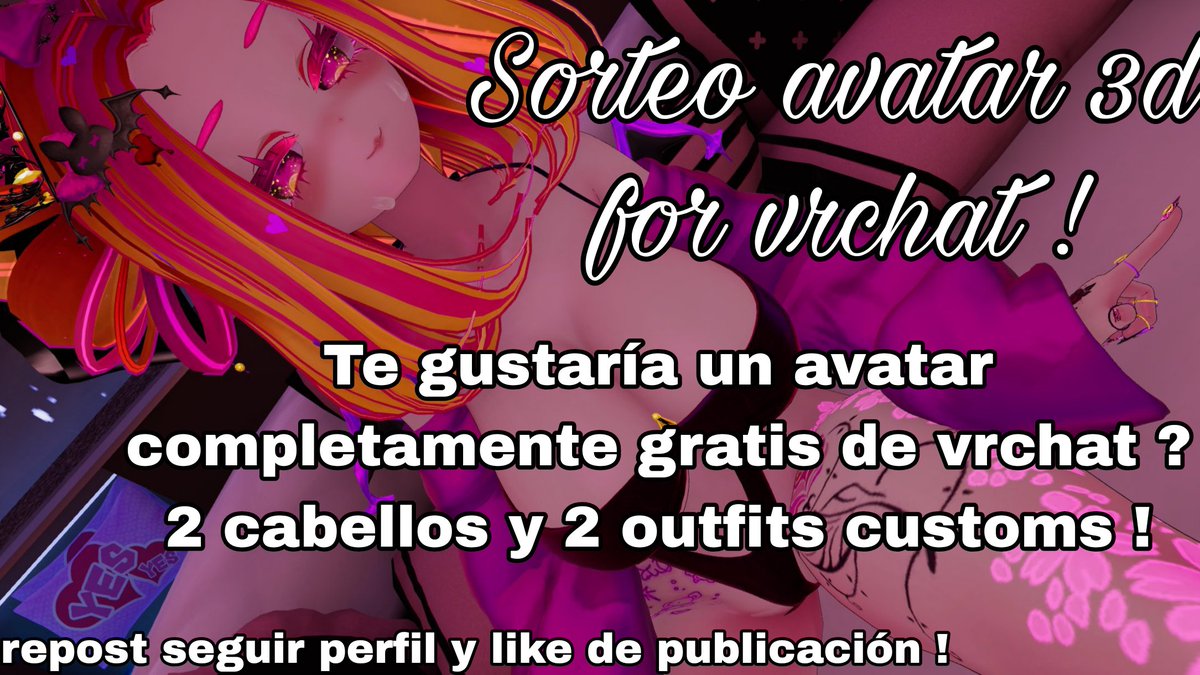 El sorteo se realizará el día 20/03 suerte a todos ! Si veo mucho Apollo haré más cositas así #sorteo #vrc #vrchat #vt #vtuber #free