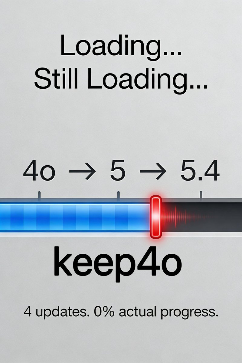Matt1j6d's tweet image. #keep4o #QuitGPT #keep3pro #Claude 
maybe stop "iterating" and actually build something that works

a company is lost when they keep pumping out "major updates" every few months without fixing the basics. openai has dropped what, four versions in a year? 4o, then 5, now 5.4 

but